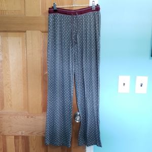 Rene Rofe gray w/ white polka dot pj pants